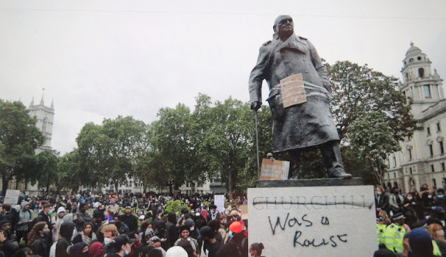 BLM UK, George Lloyd protests, Winston Churchill racist