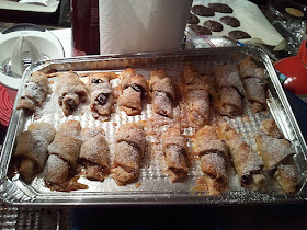 Rugelach with cheeries and walnuts