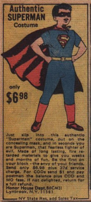 Superman costume ad from Adventure Comics #436