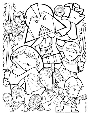 Star Wars Coloring Pages on Katie Mcdee   Into The Garbage Chute  Flyboy