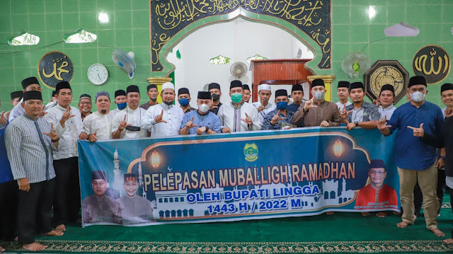 Bupati Lingga Melepas Mubaligh dan Mubalighah Ramadhan 1443 Hijriah