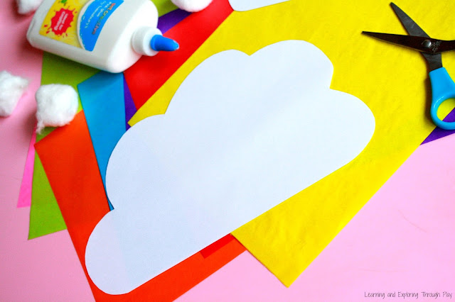 Rainbow Streamer Craft. Rainbow Crafts for Toddlers and Preschoolers.