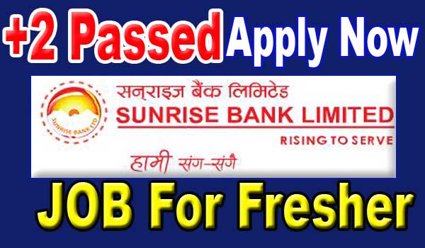 Sunrise Bank Latest job for Fresher 2022