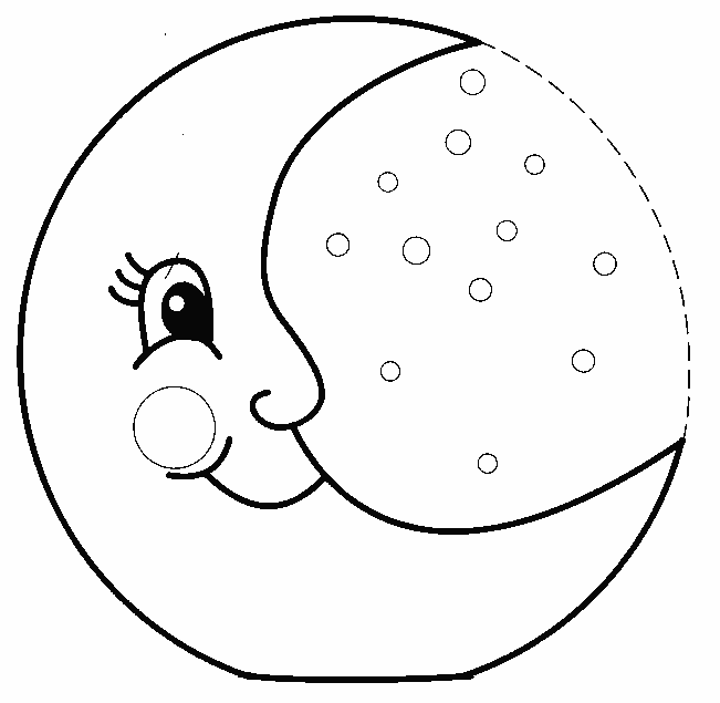 Moon Coloring Pages 9