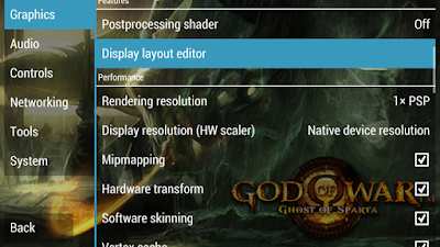 Setting God Of War : Ghost Of Sparta PSP No lag