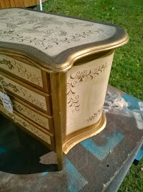 Vintage jewelry box makeover