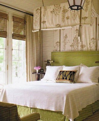 loft & cottage: tuesday tip: fabric over the bed