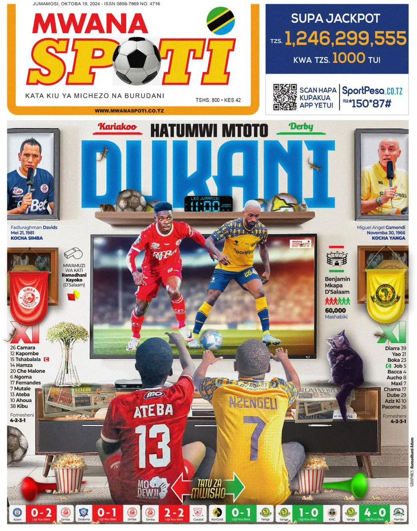 Haya Hapa Magazeti ya Michezo Leo 19 October 2024