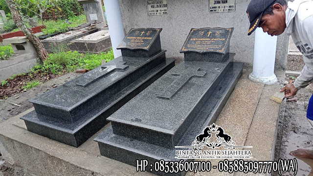 Makam Kristen Modern Satu Tingkat Dengan Patung Malaikat