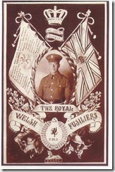 Great War Xmas Card R W F