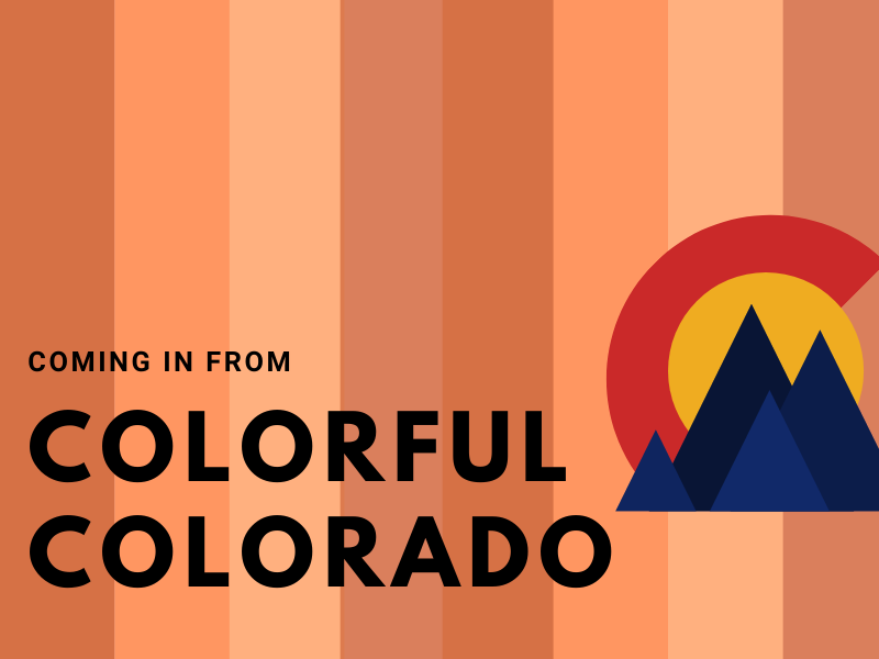 Postcard from Colorful Colorado Graphic | biblio-style.com