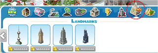 CityVille landmarks