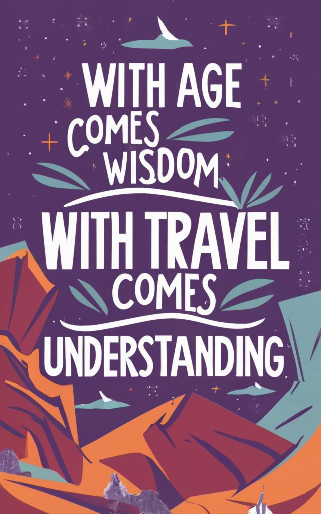 With Age, Comes Wisdom. With Travel comes Understanding - Travel Quote- iTravy