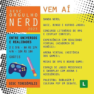Sesc Orgulho Nerd reúne em Teresópolis aficionados por quadrinhos, animação e games