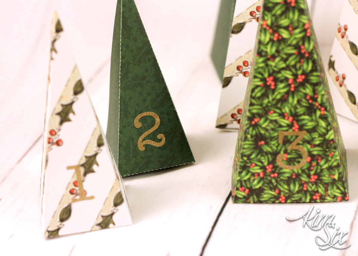 Paper pyramid christmas countdown