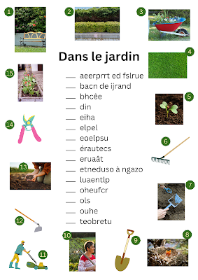 In the Garden : A Word Scramble Puzzle for French Learners