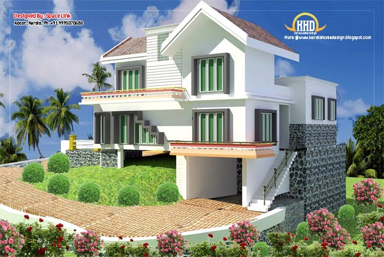 Double storey home designs 1650 Sq Ft Indian House Plans