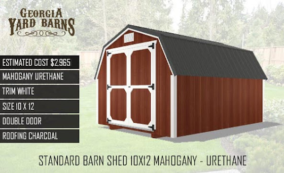 Standard Barn Shed 10 X 12 Mahogany  –  Urethane