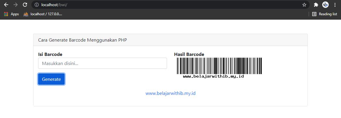 Cara Generate Barcode Menggunakan PHP