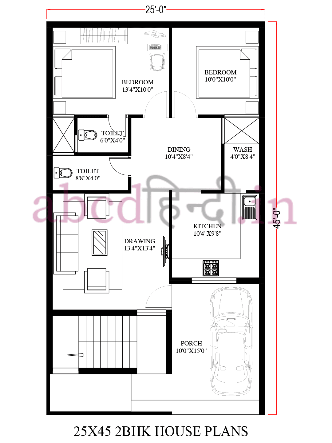 25x45 house plan