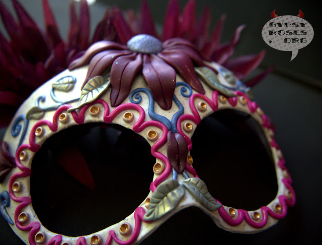 Handmade, OOAK, Sugar Skull (Calavera) Mask