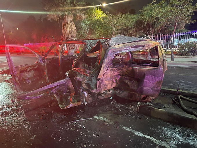 El accidente en la vía Rápida de Tijuana