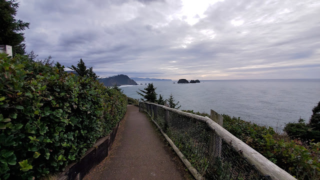 Paved Walk Path with the view of Arch Rocks