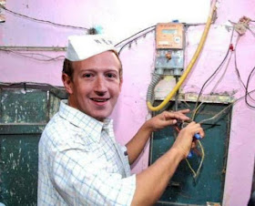 Mark Zuckerberg caricatura elettricista