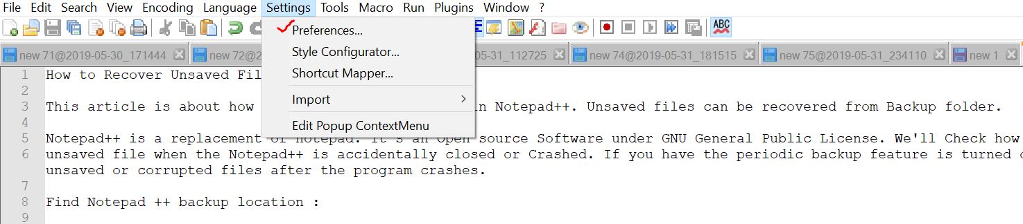 Recover Unsaved File in Notepad++ in just 6 steps