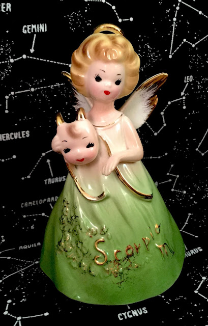 Josef Originals Zodiac Girl - Scorpio vintage figurine horoscope