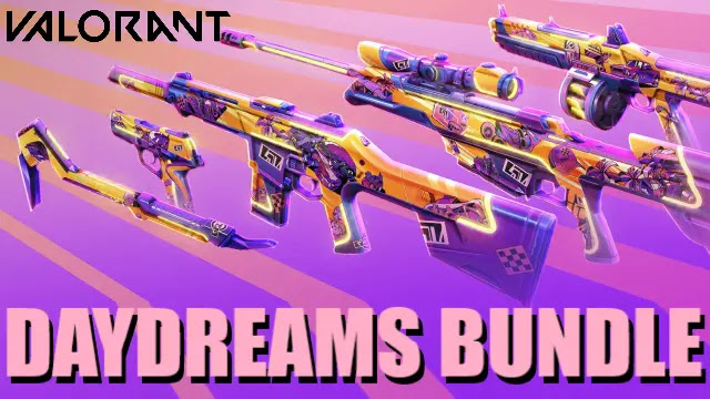 valorant daydreams skin bundle, valorant daydreams bundle release date, valorant daydreams bundle price, valorant daydreams bundle skins, valo daydreams playercards and gunbuddies