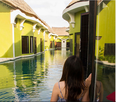 Lagoon outside your room at Villa Seminyak