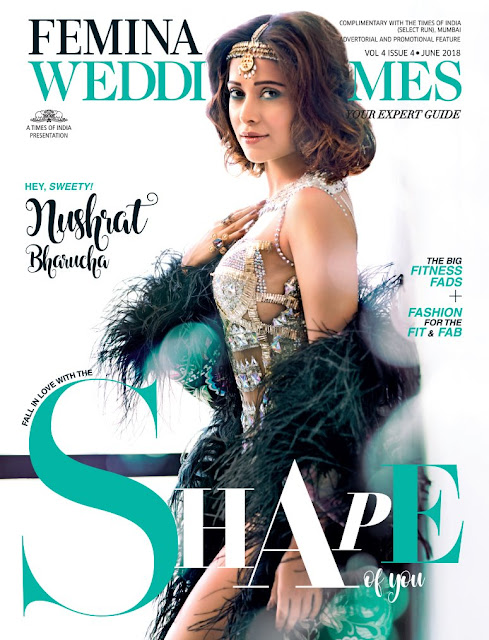 Nushrat Bharucha looks Stunning and Sexy Beauty in Traditional Wedding Outfit in Latest Photoshoot for Cover Photo Wedding Times Magazine