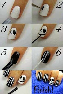 scary Nail art tutorial online, festival nail polish arts