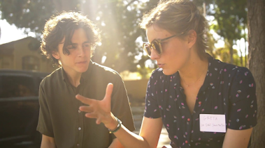 Greta Gerwig and Timothée Chalamet