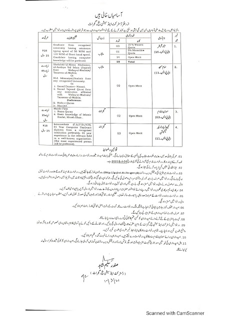 District & Session Courts Gujrat Jobs