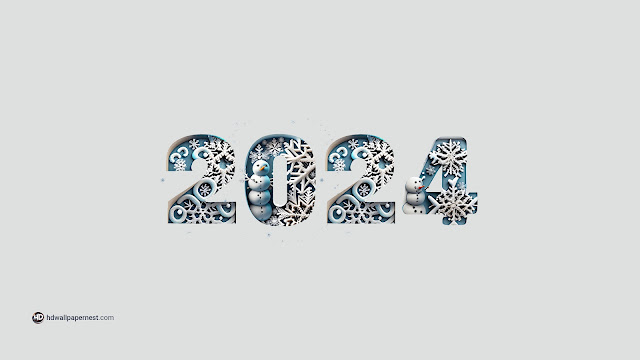2024 Text New Year 4K HD Wallpapers