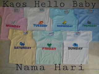 kaos hello baby nama hari