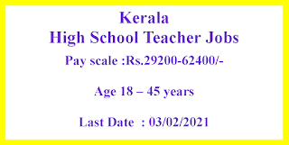 High School Teacher Jobs in Kerala