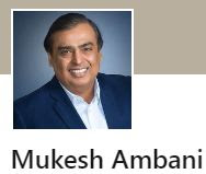 Image of Mukesh Dhirubhai Ambani Chairman and MD, Reliance Industries