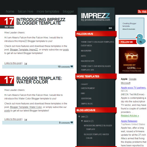ImpreZZ,blogger,Templates for blogger