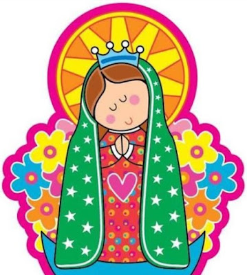 Imagen de Nuestra Señora de Guadalupe o Virgen de Guadalupe a colores