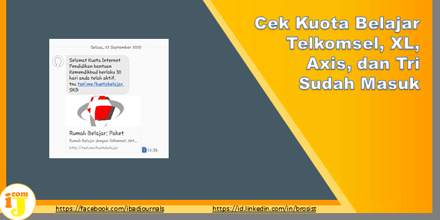 Cara Cek Kuota Belajar Telkomsel, XL, Axis, dan Tri Sudah Masuk