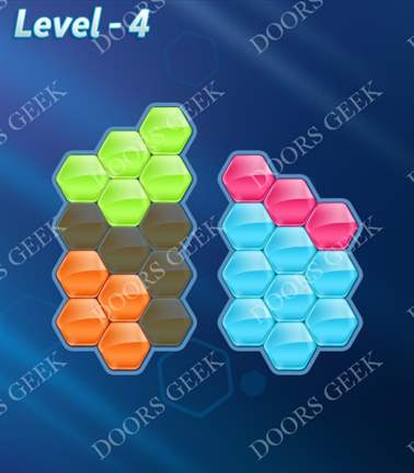 Block! Hexa Puzzle [5 Mania] Level 4 Solution, Cheats, Walkthrough for android, iphone, ipad, ipod