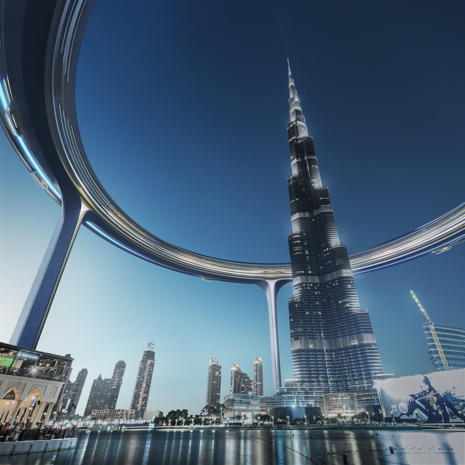 Downtown Circle: se propone como una estructura similar a un anillo gigante para rodear el Burj Khalifa de Dubái