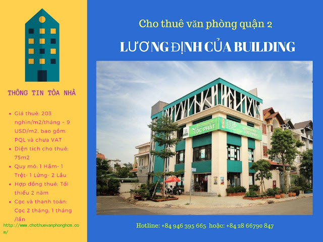 Cho thuê văn phòng quận 2 Lương Định Của building