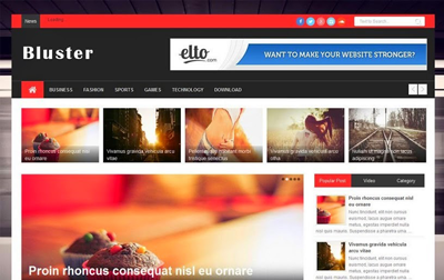 Bluster Responsive Magazine Template