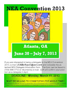 NEA Convention 2013 · Click here to complete NEA Delegate Information Form