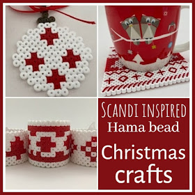 Scandi inspired Hama bead Christmas crafts