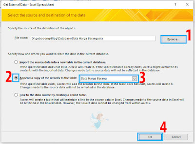 Database Excel X Access